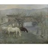 Paul King, November Morning, Large oil on canvas
