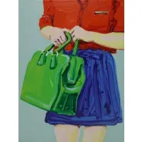 Cornelius Völker, Handbags, Oil on canvas, 1999