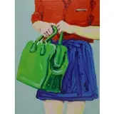 Cornelius Völker, Handbags, Oil on canvas, 1999