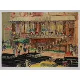 The 21 Club by LeRoy Neiman, Serigraph on paper, 1990, sold Jul 2023