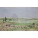 Kenneth R. Cranford, Country Field Landscape, Oil on canvas