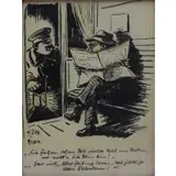 Heinrich Zille, Untitled- Man with Newspaper