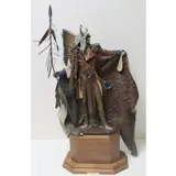 Bear Tracks by Dave McGary, , 1994 Bronze with polychrome on high wood base, sold Jul 2023