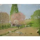 Frank DuMond, Peach Blossoms, c.1928, Oil on board