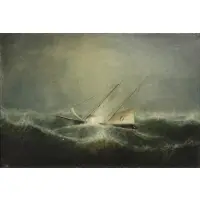 Julian Oliver Davidson, Pilot Boat - George Steers, Oil on canvas