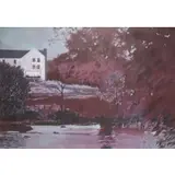 Daniel Lang, As the Moon Rises, Large oil on canvas, 1984