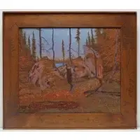 Tom Uttech, Pale Sunset Bear, Oil on panel, 1988