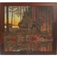 Tom Uttech, Agawis, Oil on canvas, 1996