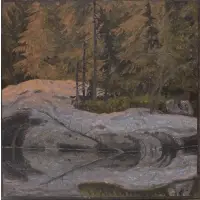 Tom Uttech, May Evening, Oil on panel, 1988