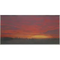 Sunset Landscape by James Winn, Acrylic on paper, 1985, sold Jun 2023
