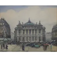 Frank-Will, Grand Opera House, Paris, Watercolor and graphite