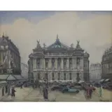 Frank-Will, Grand Opera House, Paris, Watercolor and graphite