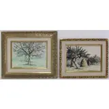 Paul-Émile Pissarro, Watercolors with charcoal on paper