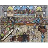Kangaroo Court by Charles Fazzino, 3D Serigraph, sold Jun 2023