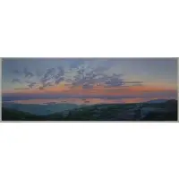 Frenchman Bay Sunrise (Cadillac Mt.) by James Winn, Acrylic on paper, sold Jun 2023