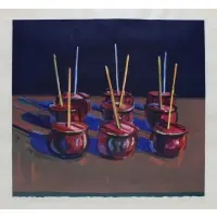 Wayne Thiebaud, A.P. 2 (one of 20 artist proofs), Woodcut in colors, on Tosa Kozo paper