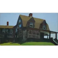 George Bentley Nick, Kennebunkport Maine House, Oil on canvas, 1967