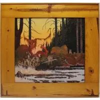 Tom Uttech, Kash River Family Portrait, Oil on board, 1987
