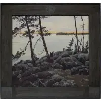 Tom Uttech, Second Island, Oil on board, 1987