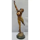 Jules Adercheu, Daphne, Gilt bronze sculpture