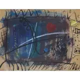Eugène Brands, Abstract Composition, 1960, Gouache on paper on board