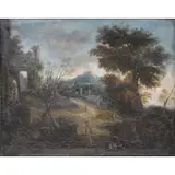 Jan Frans van Bloeman, Attr Landscape, Oil on canvas