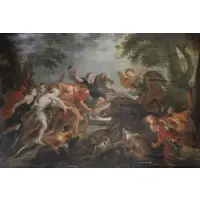 Peter Paul Rubens, Hunt of Meleager and Atalante, Large oil on canvas
