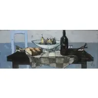 Nature Morte aux Poires by Charles Levier, Oil on canvas, sold May 2023