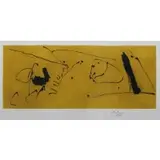 Robert Motherwell, Yellow Flight, Color etching and aquatint on Hawthorne of Larroque handmade paper, 1986