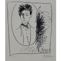EA by Pablo Picasso, Lithograph, 1960, sold May 2023