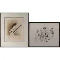 Elvis, 1993 by Al Hirschfeld, Pair of prints, sold May 2023