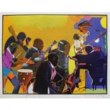 Romare Bearden, Out Chorus, Color screenprint on Arches, 1979-80