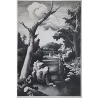 Shallow Creek by Thomas Hart Benton, Lithograph, 1939, sold May 2023