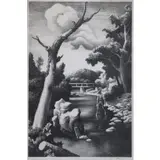 Shallow Creek by Thomas Hart Benton, Lithograph, 1939, sold May 2023