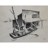 The Investigation by Thomas Hart Benton, Lithograph, 1937, sold May 2023
