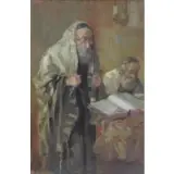 Leonid Pasternak, Rabbi, Oil on board