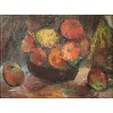 David Burliuk, Still Life, Oil on board