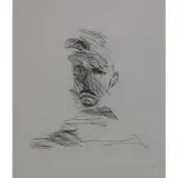 Rimbaud vu par les peintres (Rimbaud Seen by the Painters) by Alberto Giacometti, Etching, on Arches paper, 1962, sold May 2023