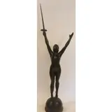 Émile Guillaume, Le Delivrance, Life size bronze sculpture