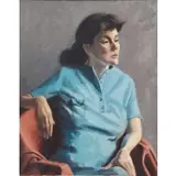 Geo Dangman, In pensive mood, Oil on canvas