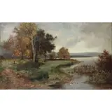 Douglas Houghton Campbell, Autumn landscape, Oil on canvas