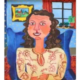 Malcah Zeldis, Untitled, Oil on board