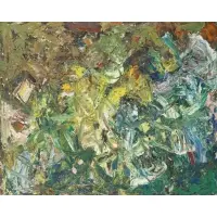 Fred G. Hauck, Abstract composition, Oil on canvas