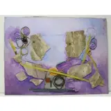 Victor Casanelli, Abstract composition, Mixed media on canvas