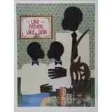 Varnette Honeywood, Like Father, Like Son, Color serigraph