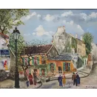 Francis Le Coadic, Le Lapin Agile, Oil on canvas