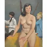 Geo Dangman, Artist studio, Oil on canvas