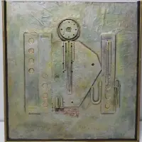 Victor Casanelli, Personage, Mixed media on plywood