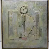 Victor Casanelli, Personage, Mixed media on plywood