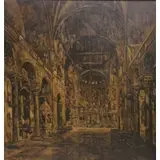 Otto Hamel, Untitled, Interior of a Cathedral? Oil on canvas